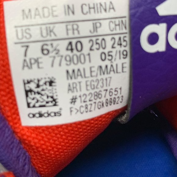 Adidas DAME 5 Basketball Shoes Purple LE Print $ main image 10